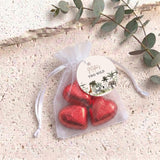 Jungle Safari Two Wild Personalised Organza Bags with Chocolate Hearts