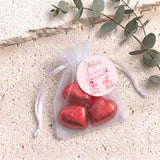 Tini Bit Older Martini Personalised Organza Bags with Chocolate Hearts