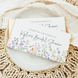 Bridal shower chocolate bar wrapper with wildflower border and Thank you message