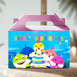 Baby Shark Theme Personalised Gable Favour Box