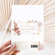 Boho rose confirmation chocolate wrapper, cross and 'Thank you for celebrating' text
