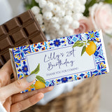 Amalfi Lemons 21st Birthday Personalised Chocolate Bars