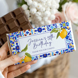 Amalfi Lemons 50th Birthday Personalised Chocolate Bars