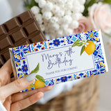 Amalfi Lemons 70th Birthday Personalised Chocolate Bars