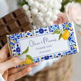 Amalfi Lemons Wedding Personalised Chocolate Bars