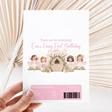Custom chocolate bar wrapper with pink fairy theme and birthday text, nutrition facts bar