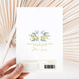 DIY chocolate wrapper sheet with floral cross, gold thank-you text, and nutrition facts