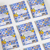Amalfi Lemons Wedding DIY Printed Chocolate Wrappers