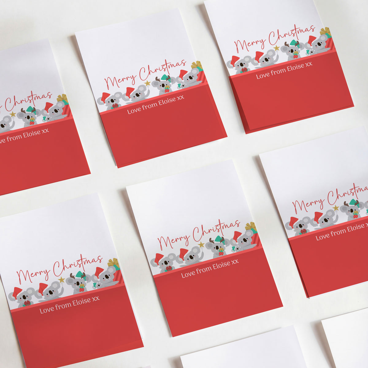 Christmas Koalas DIY Printed Chocolate Wrappers