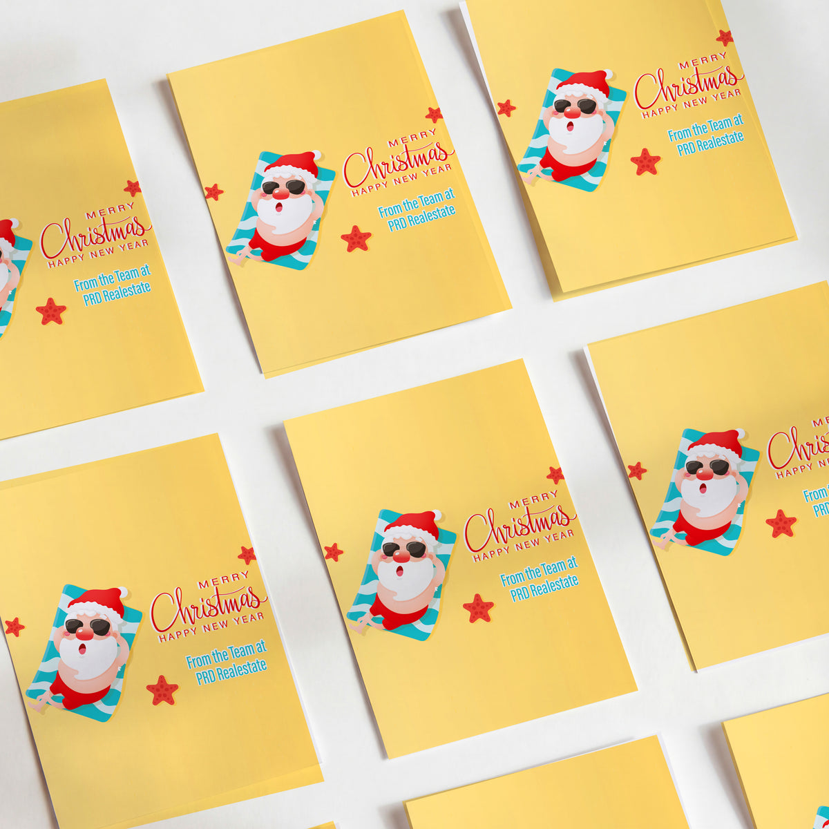 Sunbaking Santa DIY Printed Chocolate Wrappers