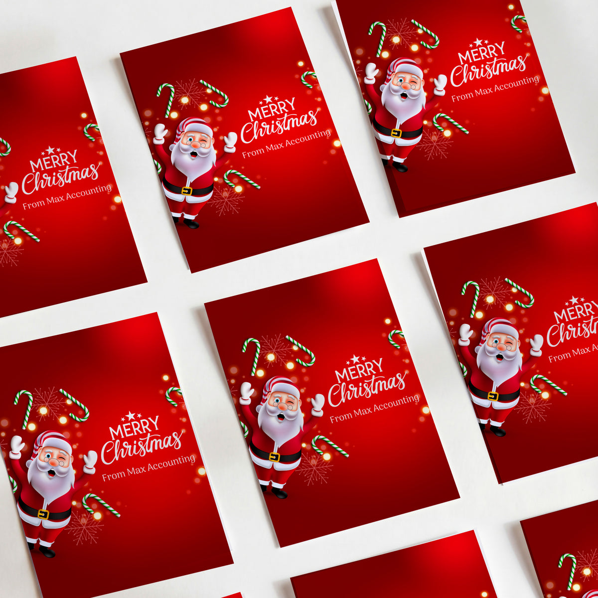 Waving Santa DIY Printed Chocolate Wrappers