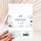 Ocean animals chocolate wrapper with FREDDIE and 1, sea creature illustrations