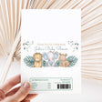 Safari animals baby shower thank-you printed chocolate wrapper with lion, elephant, and bear
