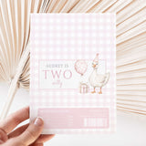 Pink DIY printed chocolate wrapper with white goose and balloons