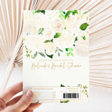 White floral printed chocolate wrapper with green foliage roses and thank-you text