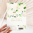 White floral printed chocolate wrapper with christening message and ingredient panel