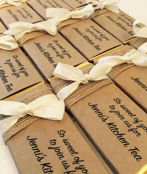 Personalised Chocolate Bar Favours – Gorgeous Rustic Design