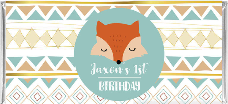 Baby Party Chocolate Favours – Boho Fox