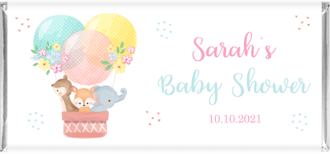 Baby Shower Chocolates – Baby Animals in Balloon
