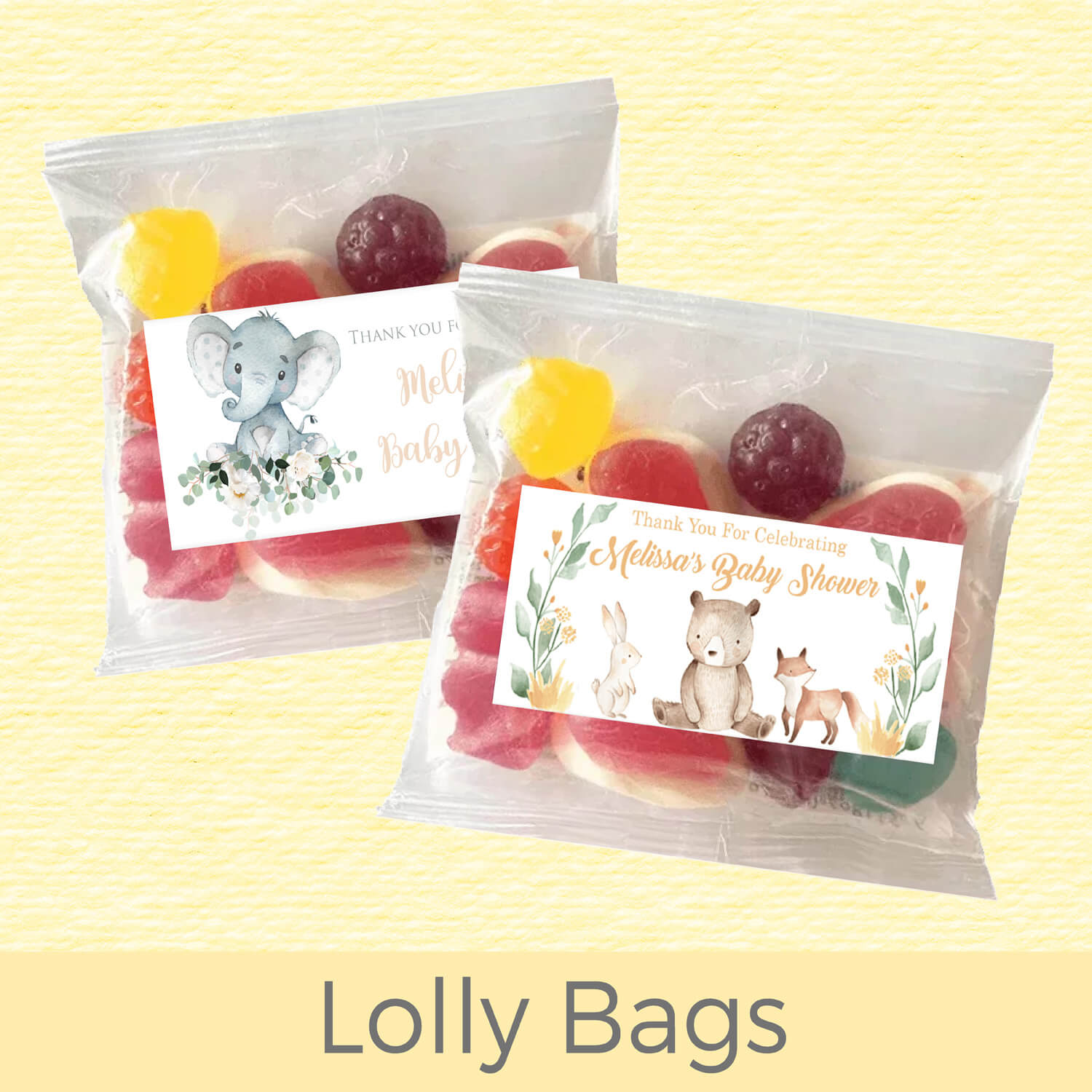 Personalised Lollipops and Loly Bags