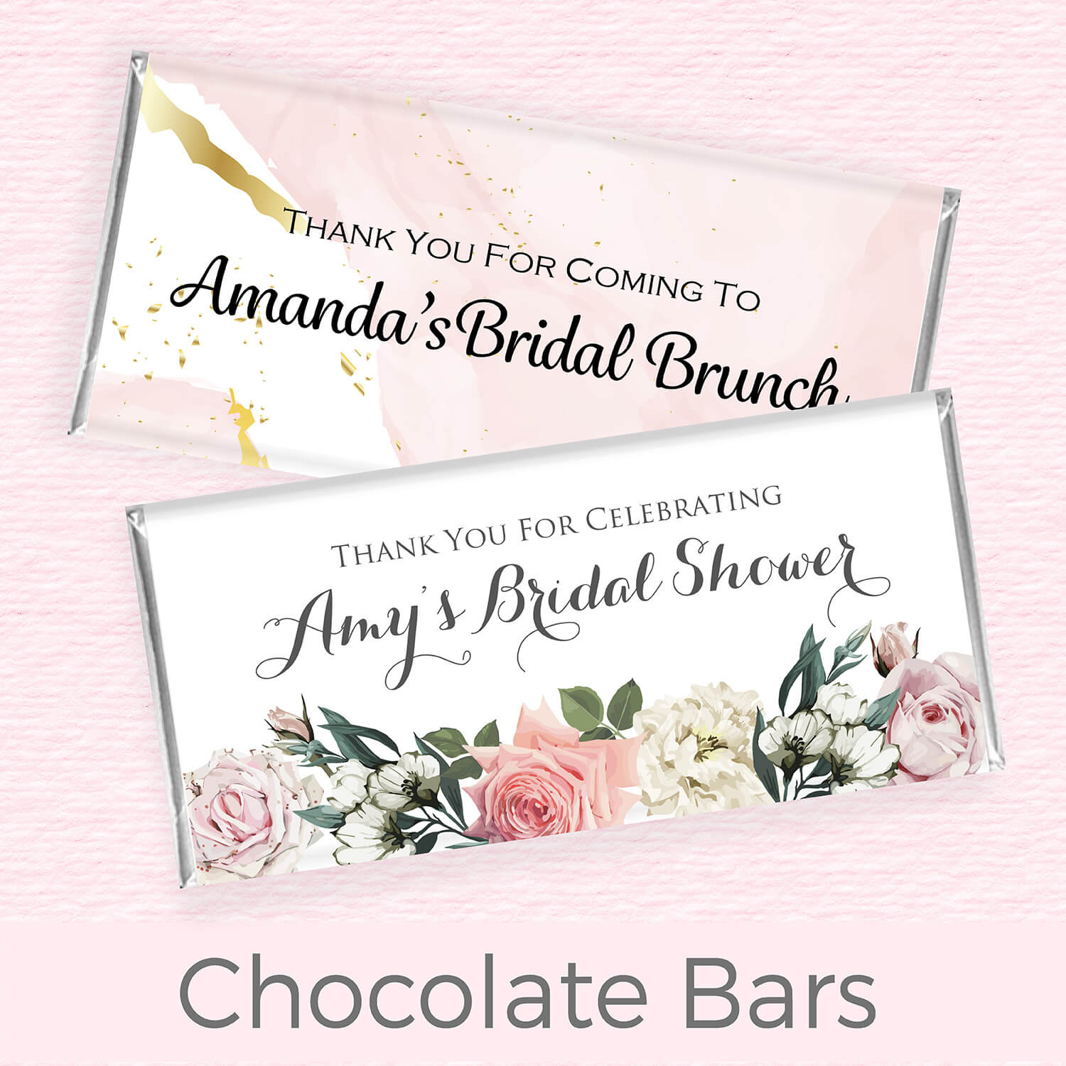 Personalised Bridal Shower Chocolate Bars