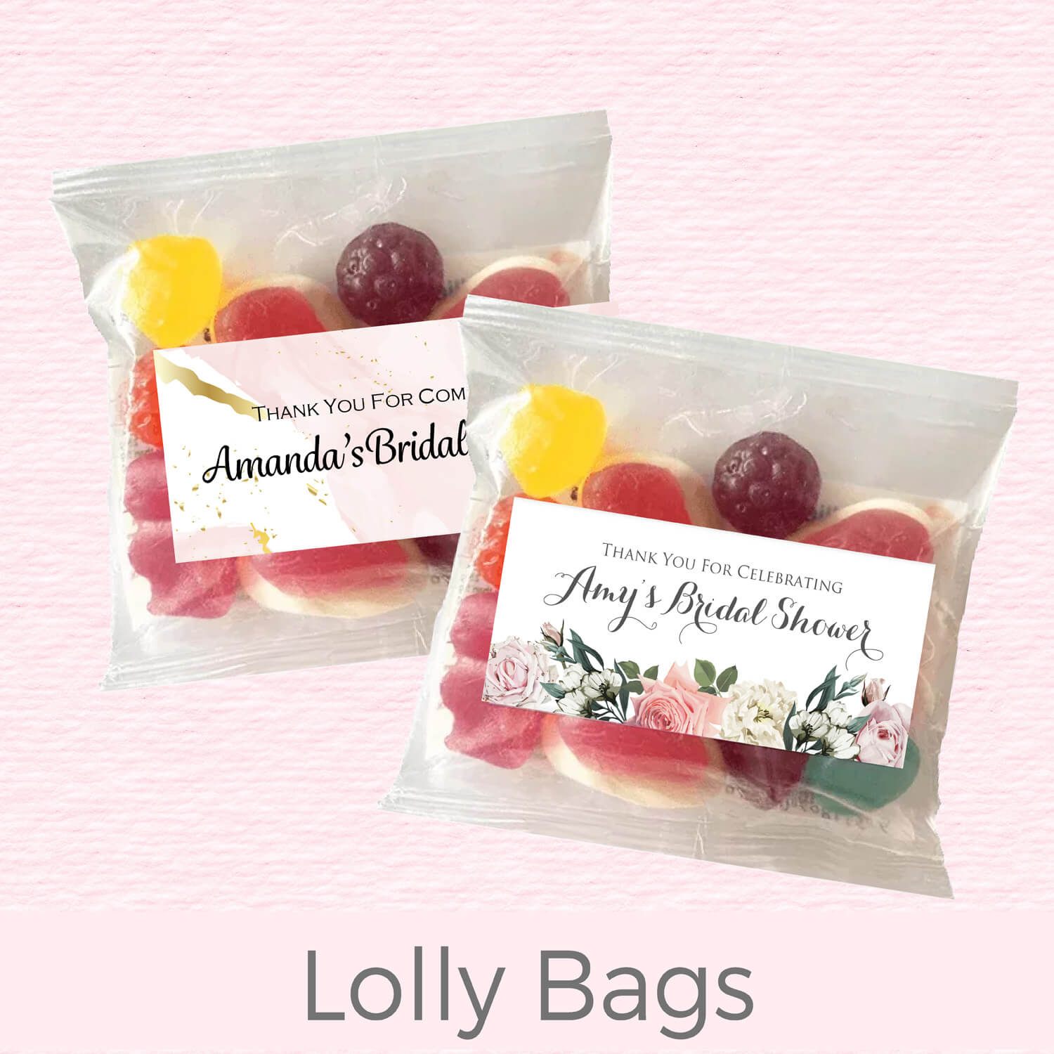 Bridal Shower Lolly Bags