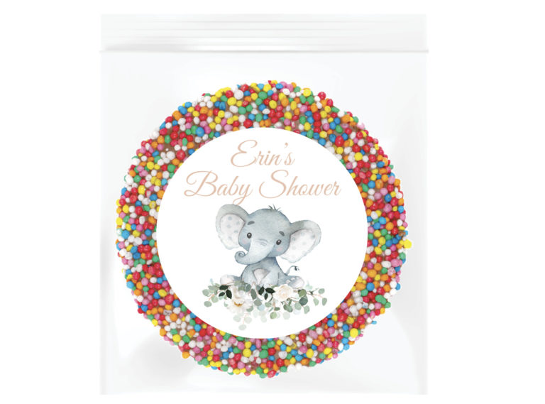 Baby Elephant Florals Personalised Giant Freckle