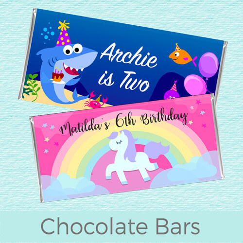 Kids Birthday Chocolate Bars