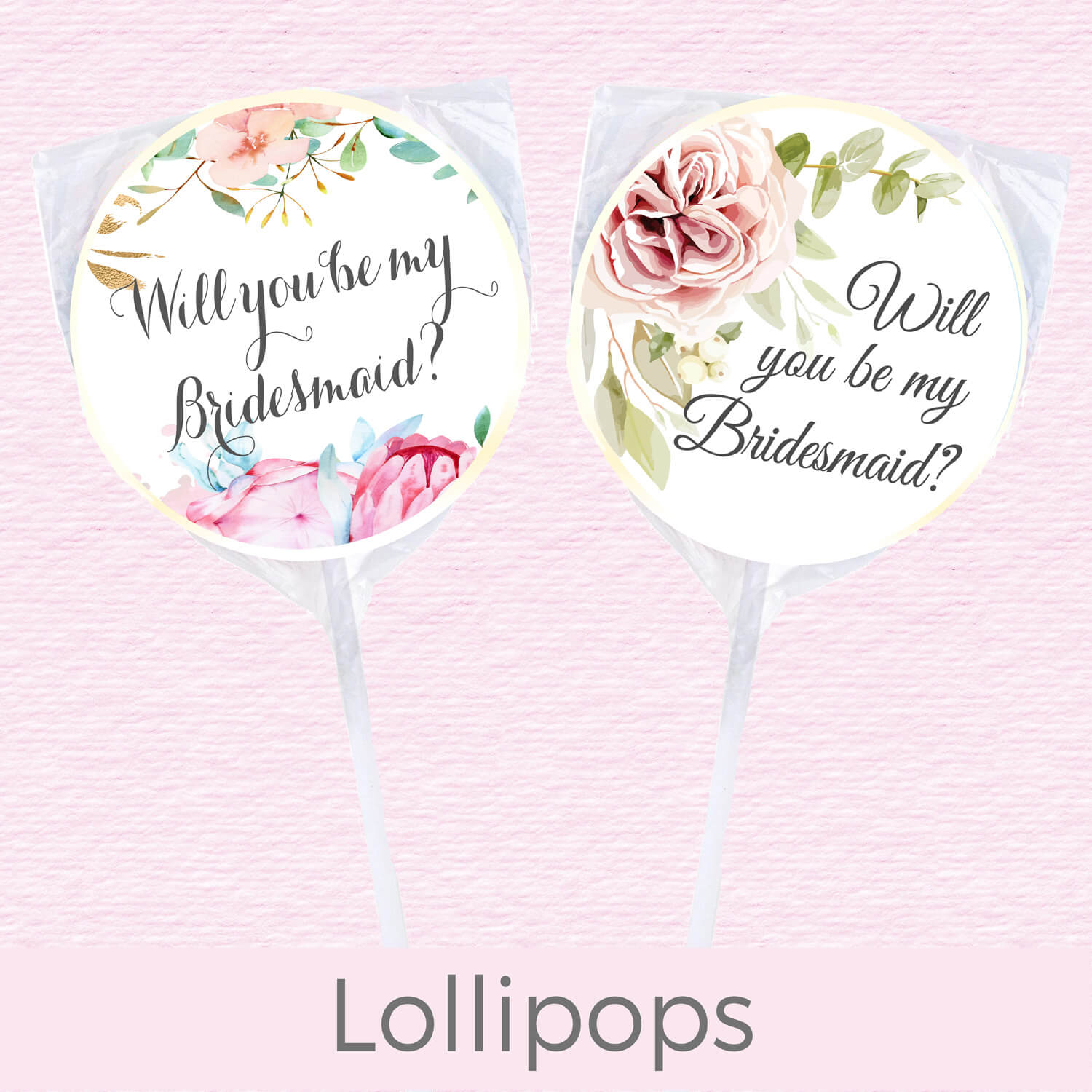 Be My Bridesmaid Lollipops