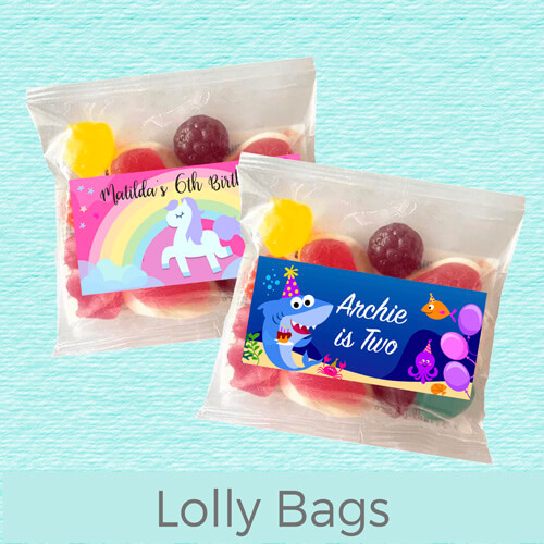 Kids Birthday Lolly Bags