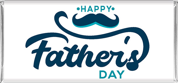 Blue Moustache Fathers Day Custom Chocolates