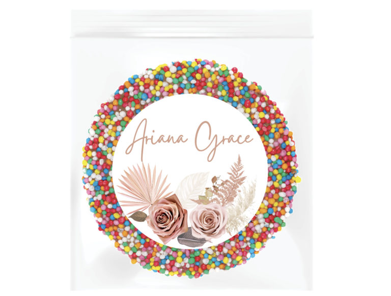 Dried Palms Floral Boho Personalised Chocolate Speckles