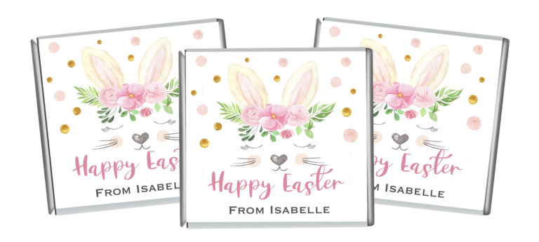 Floral Bunny Personalised Petite Easter Chocolates
