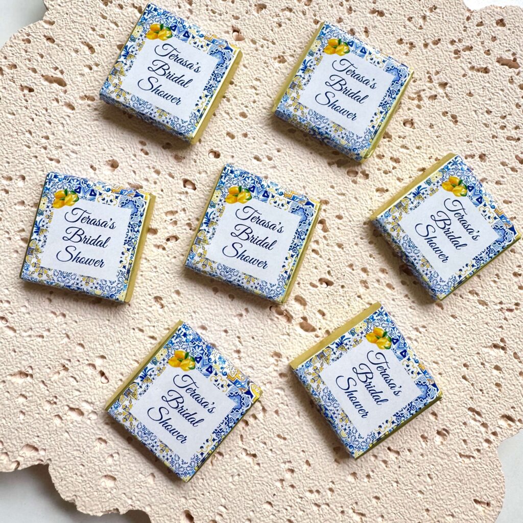 amalfi lemons theme personalised petite chocolates