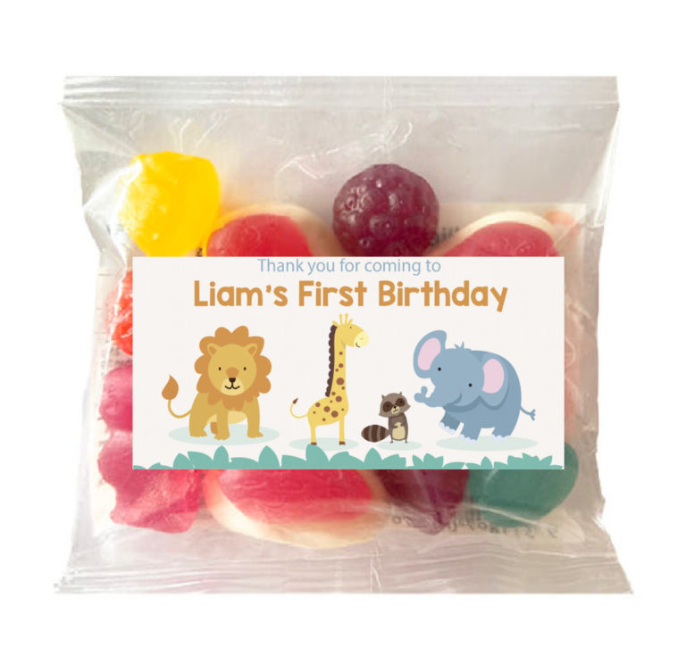 Personalised Lolly Bags - Jungle Buddies
