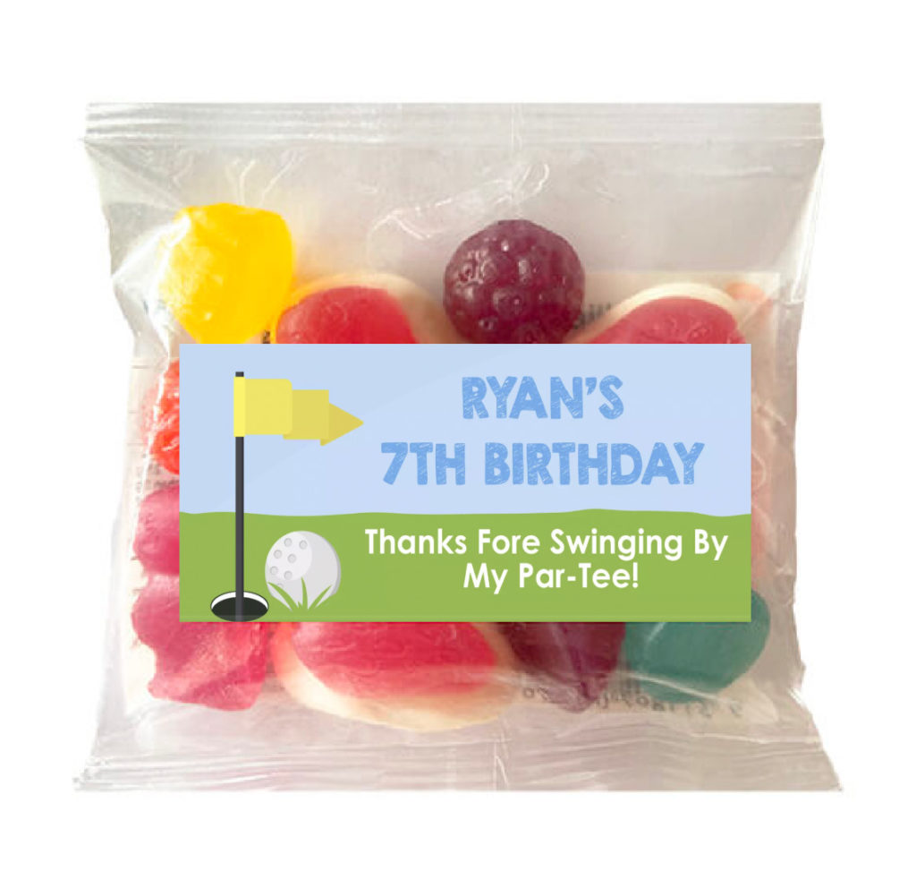 Personalised Party Lolly Bags Golf Party