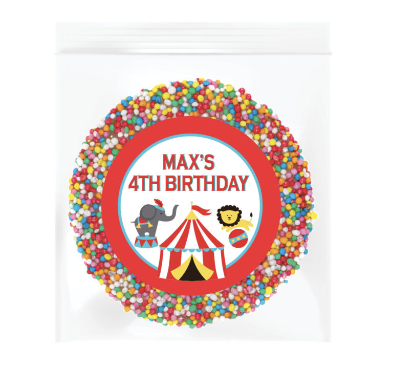 Circus Themed Personalised Giant Chocolate Speckles