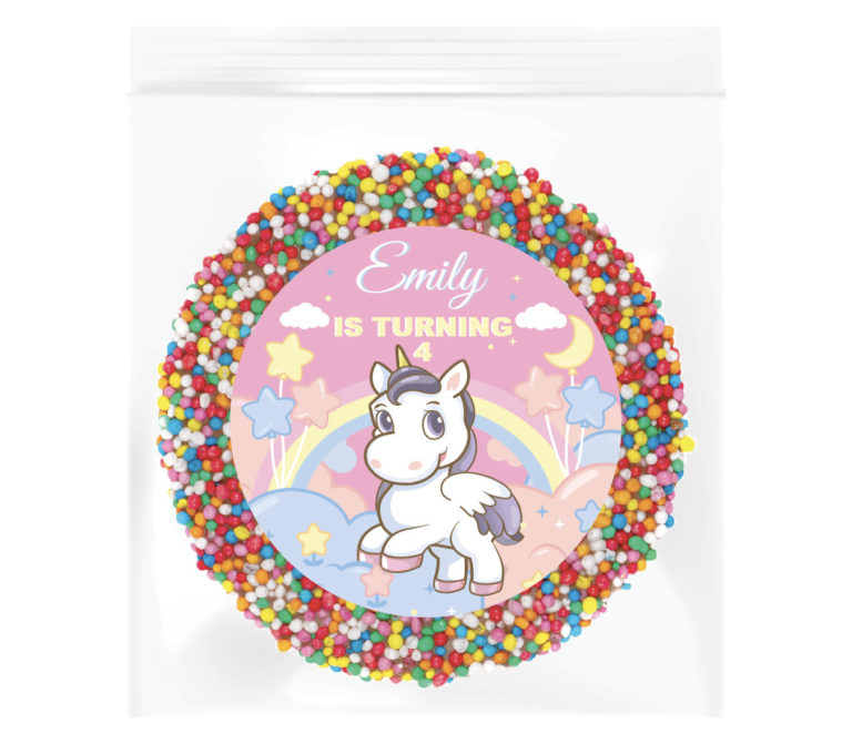 Unicorn Party Personalised Giant Chocolate Speckles