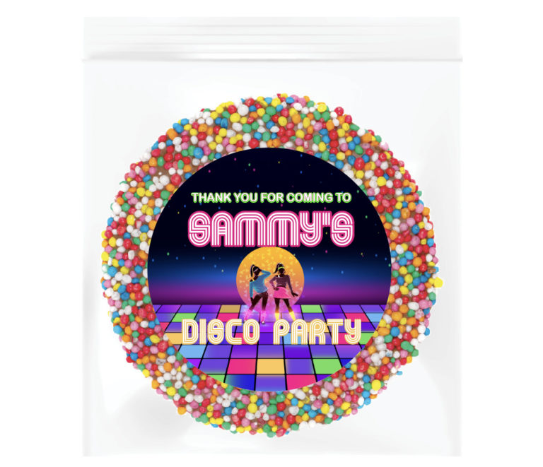 Disco Party Neon Theme Personalised Giant Chocolate Speckles