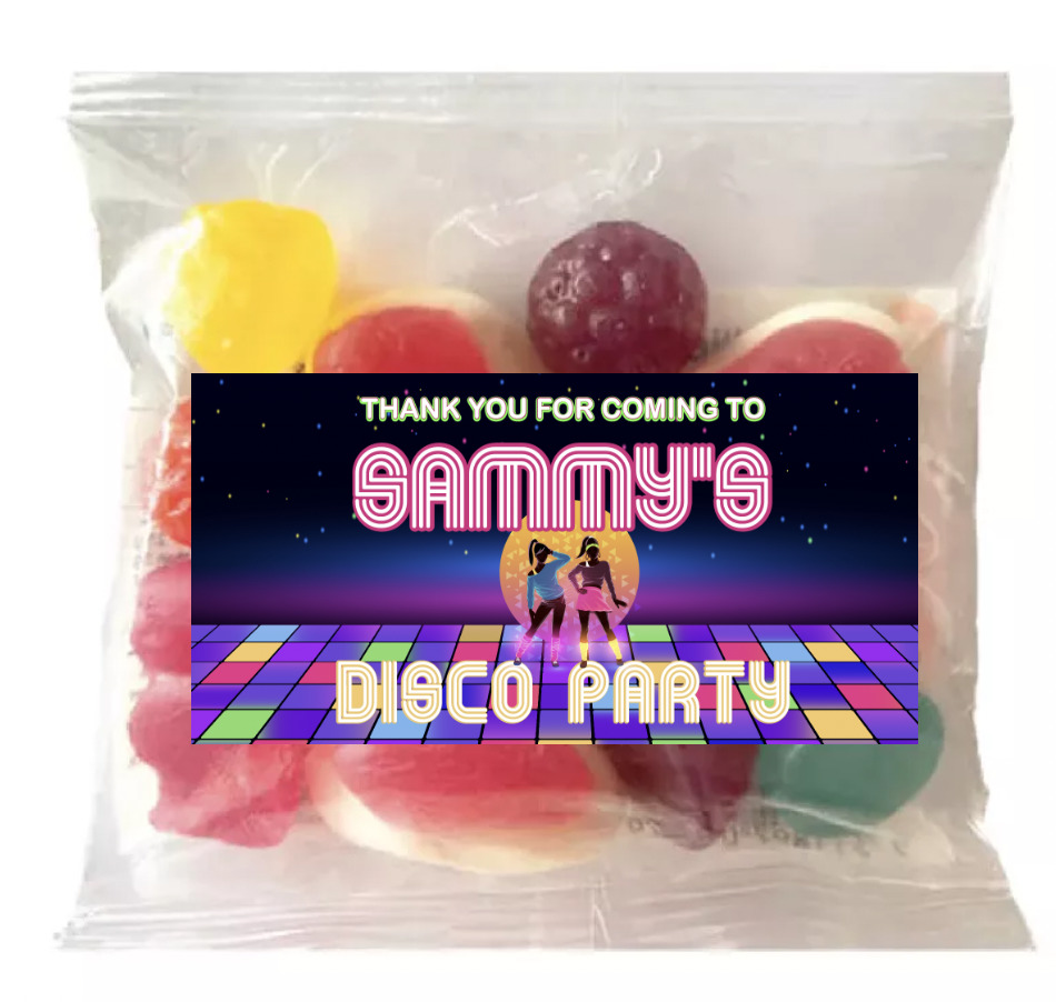Disco Party Neon Theme Lolly Bags