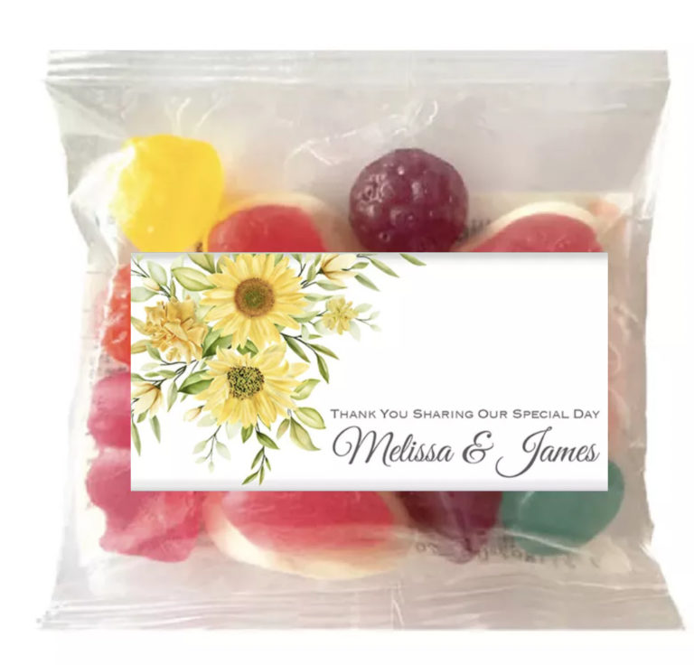 Sunflowers Personalised Lolly Bags