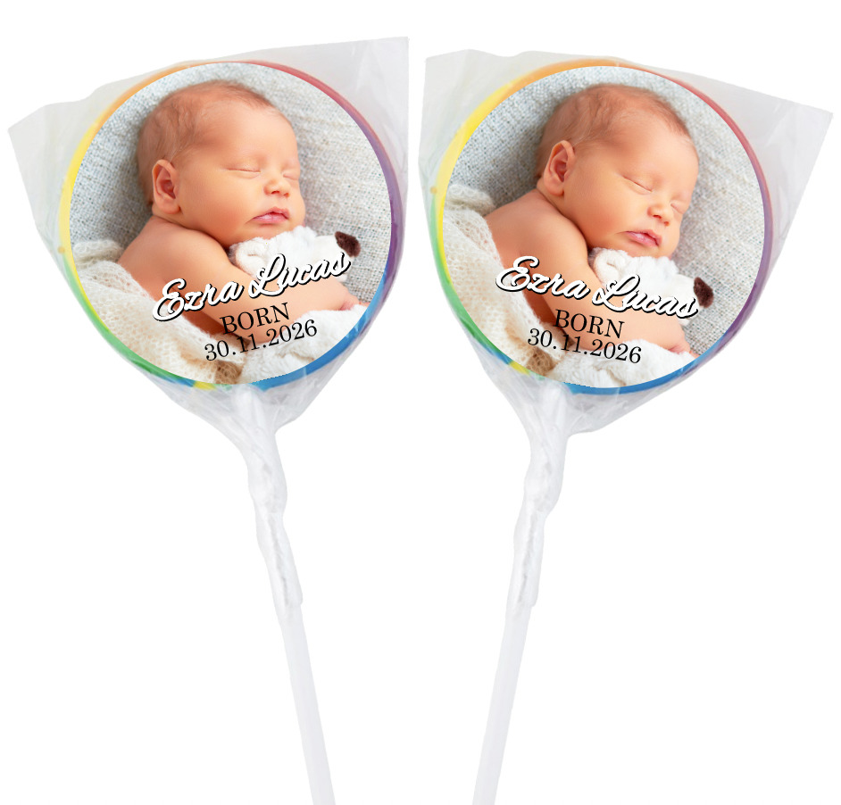 upload your own photo custom baby party custom lollipops