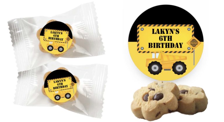 Trucks & Diggers Personalised Mini Cookies