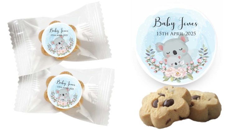 Blue Baby Koala Personalised Mini Cookies