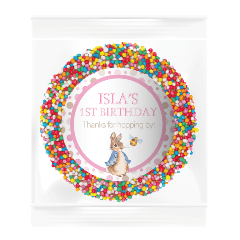Pink Peter Rabbit Personalised Giant Chocolate Speckles
