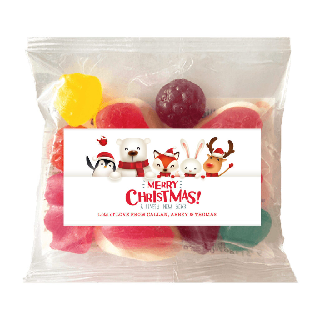 christmas cuties personalised lolly bags