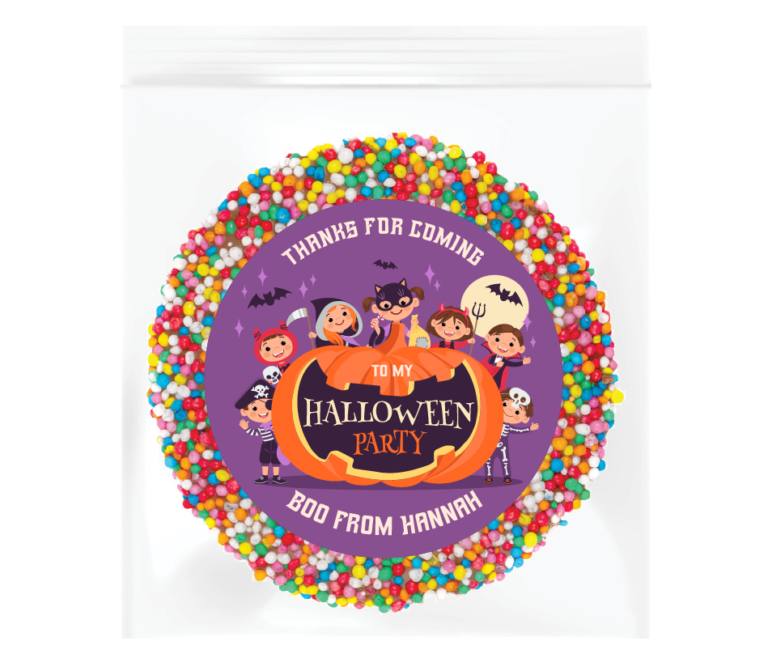 Halloween Purple Party Personalised Giant Chocolate Speckles