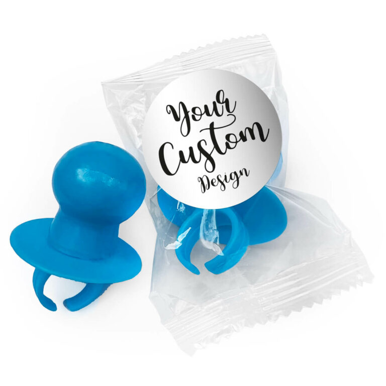 Custom Designed Blue Baby Dummy Hard Candy Lolly