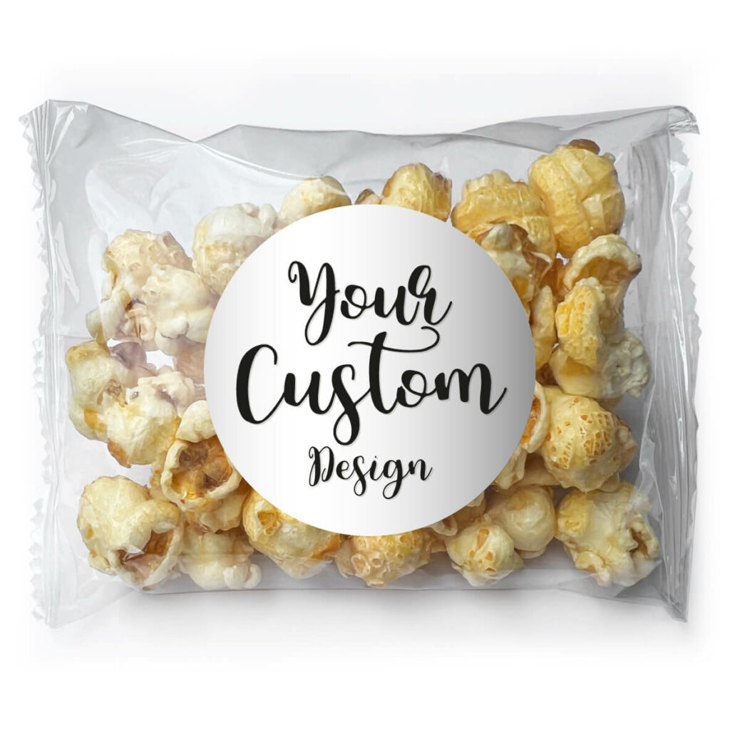 favour perfect favor popcorn with custom label