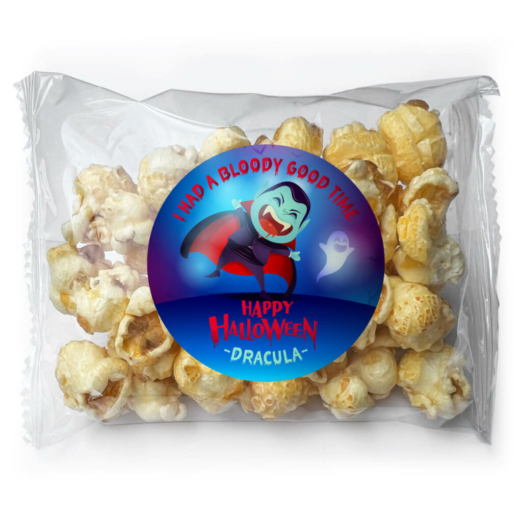 favour perfect favor popcorn with custom label dracula